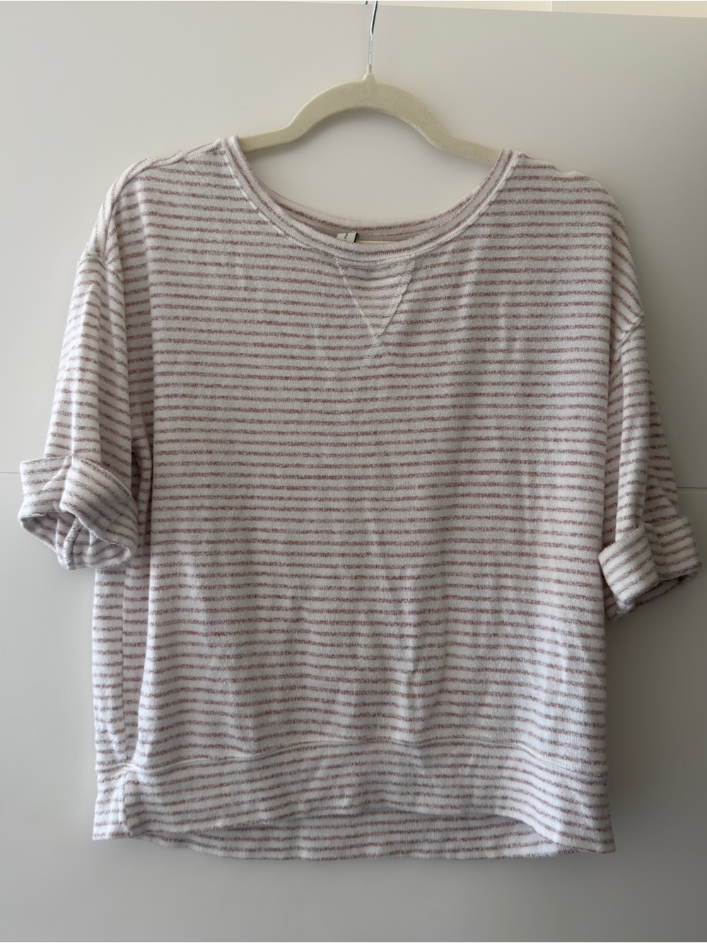 Gentle Fawn Cream & Pink Striped Lightweight Pullover